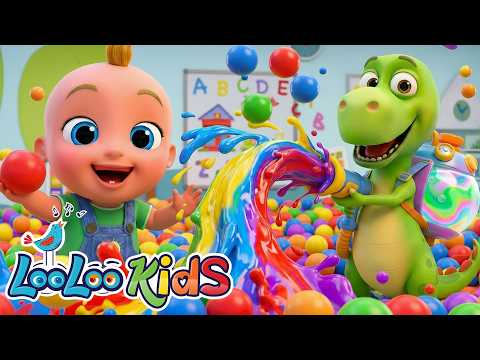 Rain Rain Go Away + Wheels On The Bus - Learn Colors with Slime - Kids Songs - LooLoo Kids thumbnail