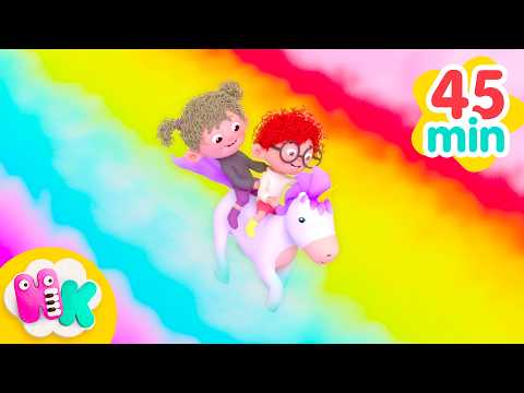 We can Sing the Colours of a Rainbow! 🌈🦄 Songs for Kids | HeyKids Nursery Rhymes thumbnail