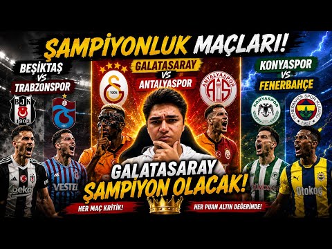 ŞAMPİYON BELLİ OLUYOR! GALATASARAY FENERBAHÇE TRABZON BEŞİKTAŞ AYNI ANDA OYNUYOOOR thumbnail
