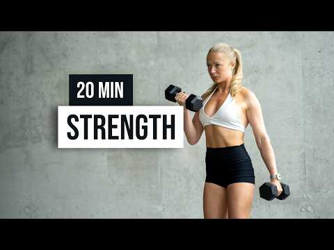 20 MIN Full Body With Weights - Dumbbell Only Workout At Home or In The Gym thumbnail