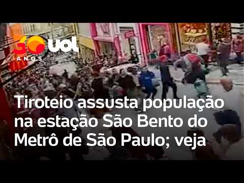 Veja o momento do tiroteio na estação São Bento da linha Azul do Metrô thumbnail