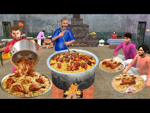 Chicken Kabsa Arabian Famous Street Food Chicken Kabsa Hindi Kahani Moral Stories New Comedy Video thumbnail