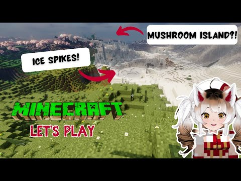 First time playing Minecraft- lets play! EP3 My first ever world has tons of rare biomes?! thumbnail