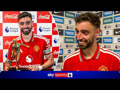Bruno Fernandes FULL reaction to breaking PL assist record ✨ thumbnail