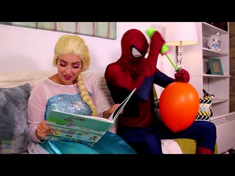 Frozen Elsa & Spiderman FIND NEW LOVE! w  Joker Pink Spidergirl Baby Car Police Belle Supe thumbnail