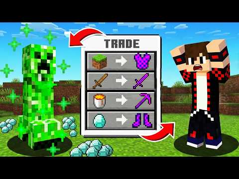 ماين كرافت : ولكن الكريبر يبادل اغراض رهيبة !!؟ 🔥😱 thumbnail