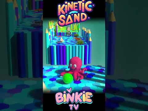 🦀🎳 Sea Animals: C Is for Crab Kinetic Sand Bowling Ball Smash | Binkie TV thumbnail
