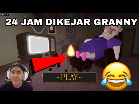 24 JAM DIKEJAR GRANNY SERAM 😂 GRUMPY GRAN SCARY OBBY 😈 thumbnail