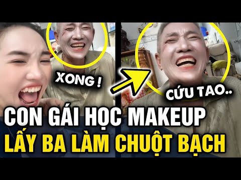 Con gái HỌC MAKEUP, bắt bố LÀM MẪU và cái kết CƯỜI NỘI THƯƠNG | Tin 3 Phút thumbnail