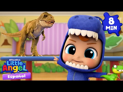 ¡Somos dinosaurios! 🦖🦕 Canciones Infantiles 🎵 Little Angel Español thumbnail