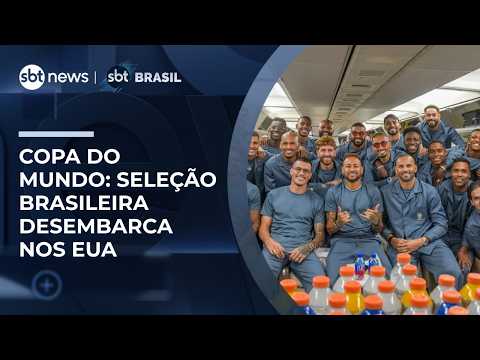 Copa do Mundo: Seleção brasileira desembarca nos EUA; “Time está pronto”, diz Ancelotti | #SBTBrasil thumbnail