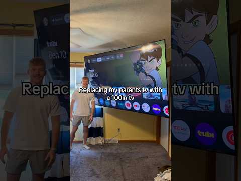 Replacing My Parents Bedroom Tv With A 100in TV thumbnail