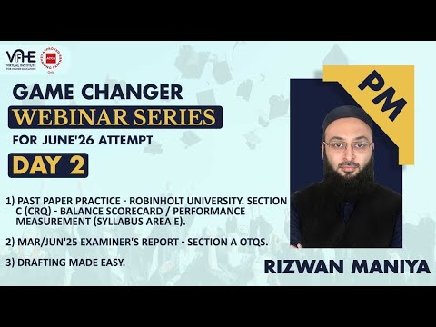ACCA PM Day 2 Game Changer Webinar Series June'26 | Pass PM First Attempt | Success Strategy thumbnail
