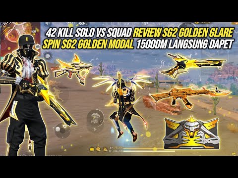 42 KILL SOLO VS SQUAD REVIEW SG2 GOLDEN GLARE TERBARU !! SPIN SG2 GOLDEN MODAL 1500DM LANGSUNG DAPET thumbnail