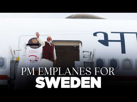 LIVE: PM Modi Emplanes for Gothenburg, Sweden thumbnail