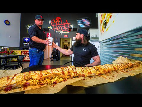 THE FOUR FOOT BURRITO CHALLENGE SO BIG THAT NOBODY HAS EVER FINISHED IT! | BeardMeatsFood thumbnail