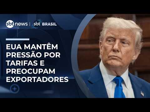 EUA sinalizam teto tarifário e mantêm pressão sobre parceiros comerciais | #SBTBrasil thumbnail
