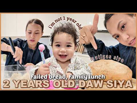 AYAW MAGING 1 YEAR OLD NI BUNSO! FAMILY LUNCH OUT! NAG FAIL ANG BREAD KO! ❤️ | rhazevlogs thumbnail