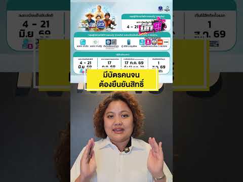มีบัตรคนจน ต้องยืนยันสิทธิ์ | บิ๊กตู่ | 4 มิ.ย.2569 thumbnail