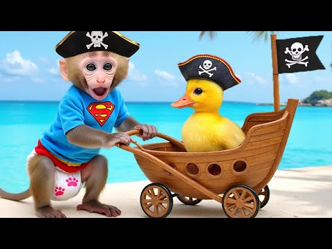 Monkey Baby Bon Bon and Duckling together transform into pirates to hunt for the hidden treasure thumbnail