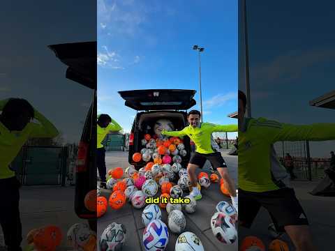 How many balls can we fit in our van? ⚽️🚚 #football #soccer thumbnail