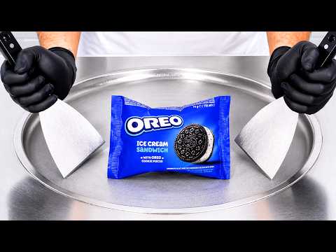 Oreo Sandwich - Ice Cream Rolls | ASMR Satisfying thumbnail