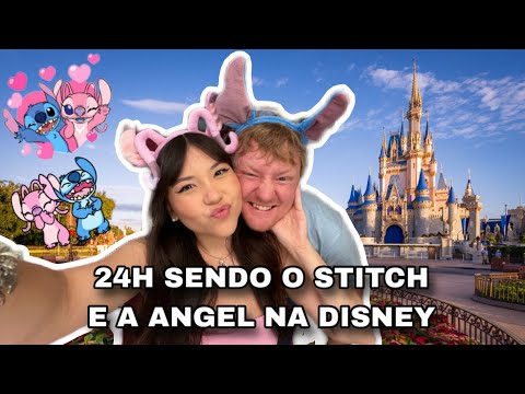 EU E O MEU NAMORADO AMERICANO VIRAMOS O STITCH E A ANGEL POR 24 HORAS!!! *Na Disney* thumbnail