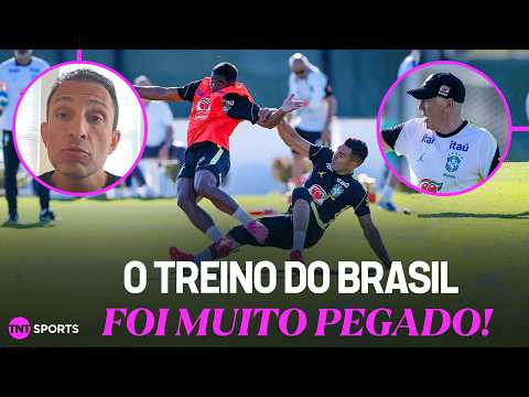 ENTRADA DURA DE CASEMIRO EM ENDRICK E ANCELOTTI MUDANDO O TIME - VSR TRAZ O TREINO DO BRASIL thumbnail