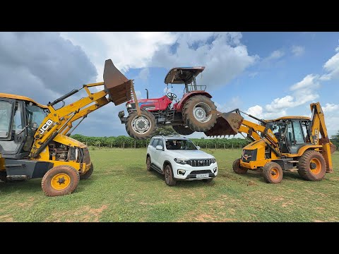 Lift Test of Mahindra Arjun NOVO 605 with JCB 3dx | Swaraj 744 | Sml Mini Truck | Scorpio N thumbnail