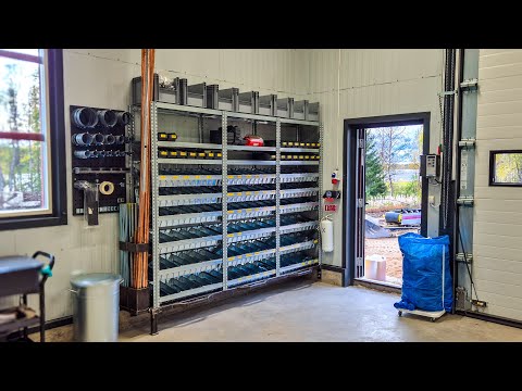 Building a Bolt Storage Shelf and Electrical Cable Drilled Under Creek thumbnail