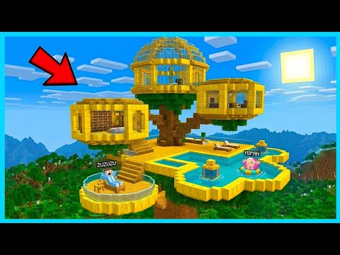MIPAN & ZUZUZU BUAT RUMAH POHON PALING MEWAH DAN BESAR UNTUK BERTAHAN DARI TSUNAMI DI MINECRAFT thumbnail