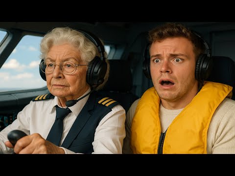 Babcia prowadzi SAMOLOT po raz pierwszy w życiu 😱✈️ Nie uwierzysz, co zrobiła! thumbnail