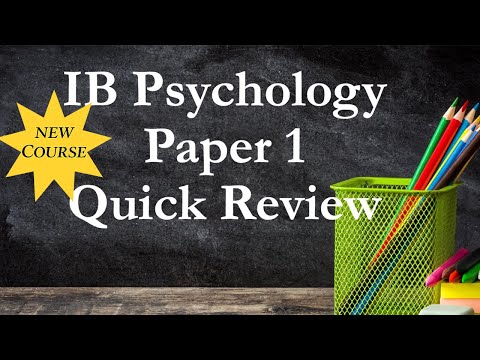Paper 1 Quick Review in IB Psychology (NEW COURSE) thumbnail