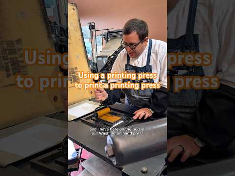 Using a printing press to print an image of presses printing books for World Book Day (April 23) thumbnail