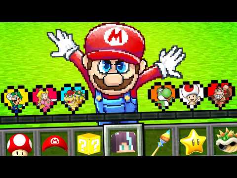 AÑADÍ CORAZONES de SUPER MARIO BROS GALAXY en Minecraft!?? thumbnail