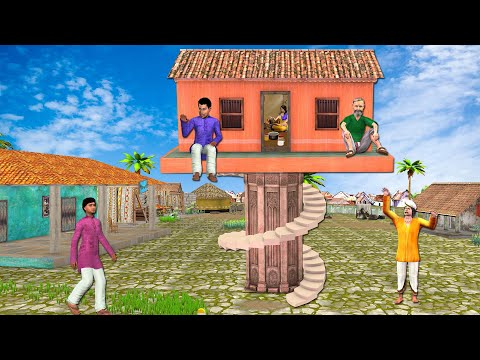 Single Pillar House Garib Ka Ghar Indian Jugaad House Hindi Kahani Hindi Moral Stories Comedy Video thumbnail