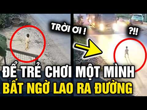 Bé trai CHƠI MỘT MÌNH ko ai trông, rồi bất giác CHẠY RA ĐƯỜNG khiến ai nấy THÓT TIM | Tin 3 Phút thumbnail