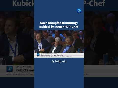 Neuer FDP-Chef gewählt #tagesschau #nachrichten  #news  #fdp #kubicki thumbnail