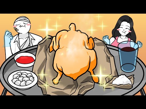 옛날 통닭 먹방 만화 thumbnail