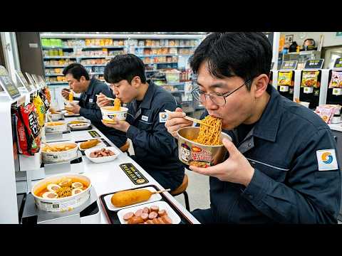 새벽부터 특제 라면과 밥을 싹싹 비우는? 엄청난 양에 경악하게 되는! 미쳤다는 말밖에 안나오는 대용량 길거리음식 몰아보기 BEST 7 Korean street food thumbnail