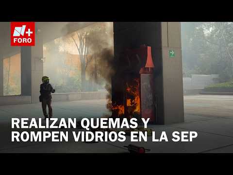 Así quedaron las instalaciones de la SEP tras irrupción de la CNTE thumbnail