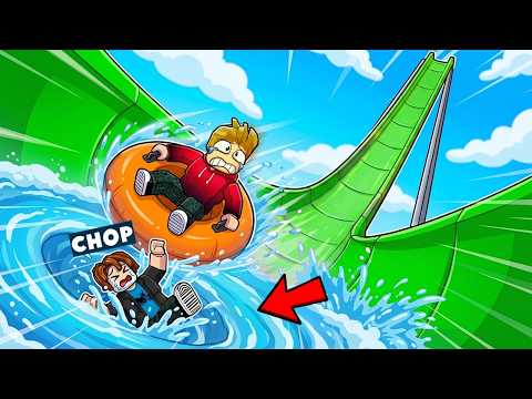 ROBLOX CHOP AND FROSTY PLAY THE SLIDE FROM TOP ! thumbnail