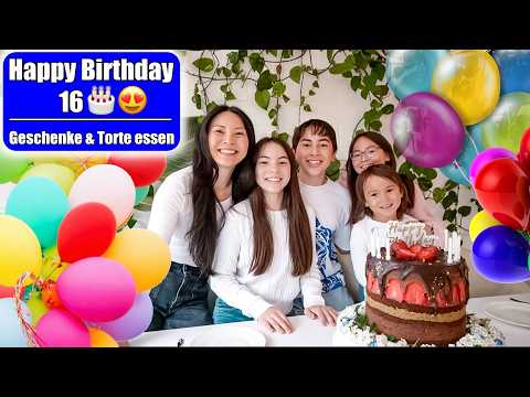 Happy Birthday 16. Geburtstag ? Geschenke auspacken & Dubai Torte essen | Mama VLOG | Mamiseelen thumbnail