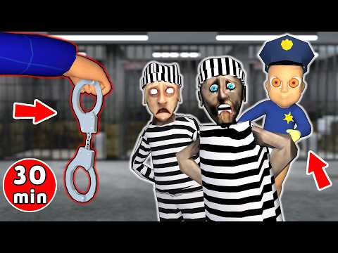 prisoner Granny vs Jail vs Grandpa vs Strange Cop - funny horror animation (fun mix 18) thumbnail