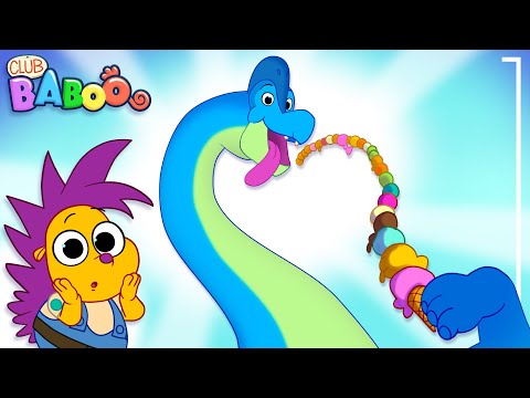 Learn BRACHIOSAURUS FACTS with Club Baboo | 30min Funny Dinosaur videos for kids | Learn Dino names thumbnail
