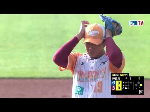 05/24 富邦 VS 樂天 一局上，陳克羿開場表現亮眼，封鎖悍將攻勢包含三次奪三振 thumbnail