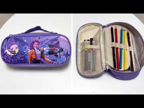 KPOP Demon Hunters Pencil Case Storage Bag Unboxing 2026 thumbnail
