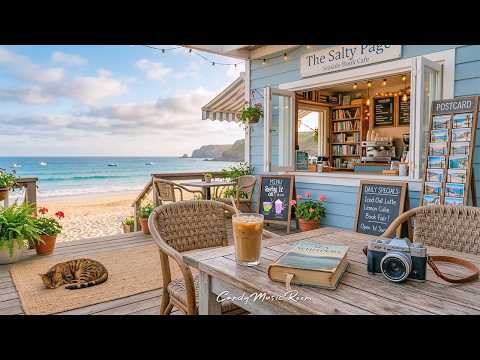 A Sunny Day at the Seaside Book Cafe ? Chill Bossa Nova & Ocean Ambience thumbnail