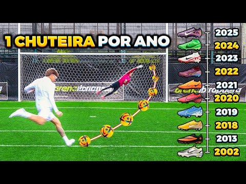 SERÁ QUE AS CHUTEIRAS ANTIGAS SÃO MELHORES QUE AS NOVAS? *MUITO EMOCIONANTE 😱(2002-2025)  thumbnail