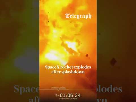 SpaceX rocket explodes after splashdown thumbnail